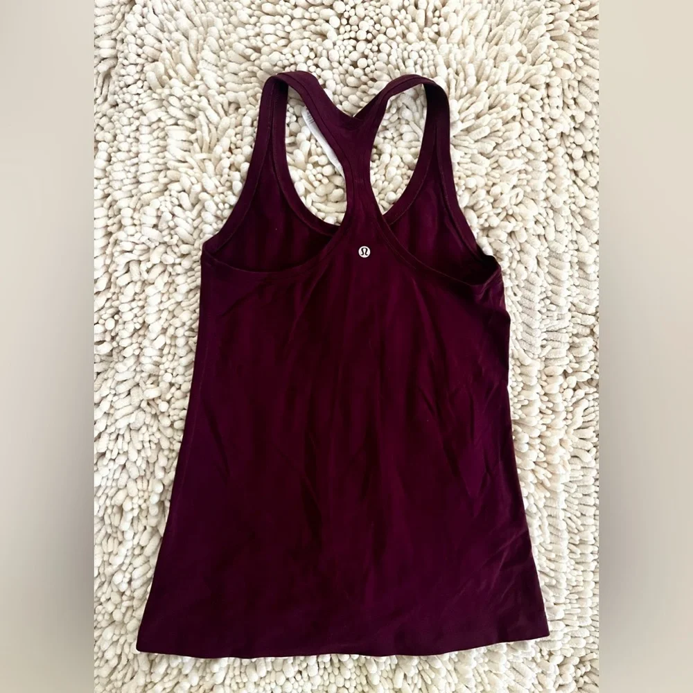 lululemon athletica Women's Racerback Muscle Tee in Deep Plum - Picture 2 of 3